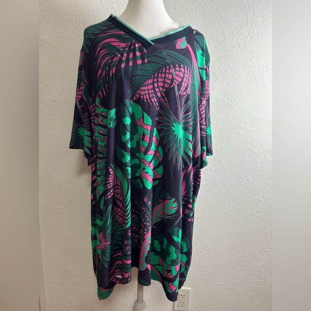 Ulla Popken Multicolor V-Neck Top